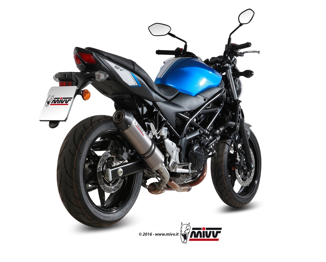 MIVV Slip On Oval Titan Standard Exhaust For Suzuki SV 650 X 2016 2022