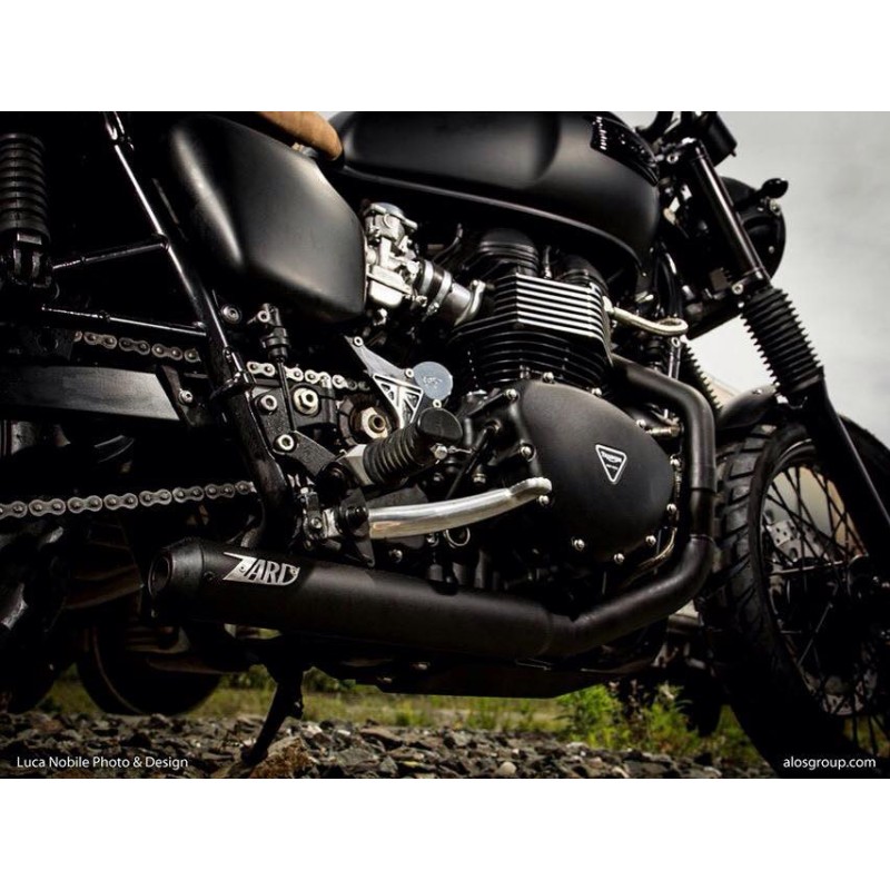 ZARD 'CROSS' Conical Exhaust for Triumph Scrambler ...