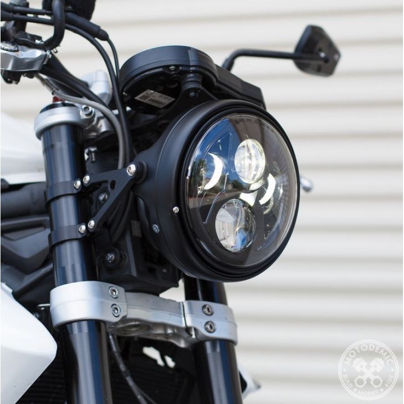 Motodemic Single LED and Round Halogen Headlight Conversion Kit for the ...