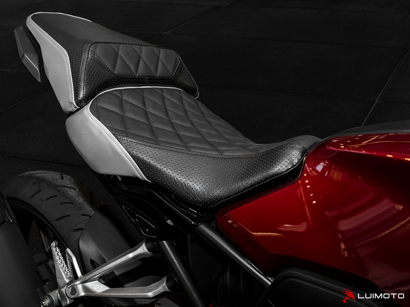 LUIMOTO Diamond Edition Motorcycle Passenger Seat Cover for Honda