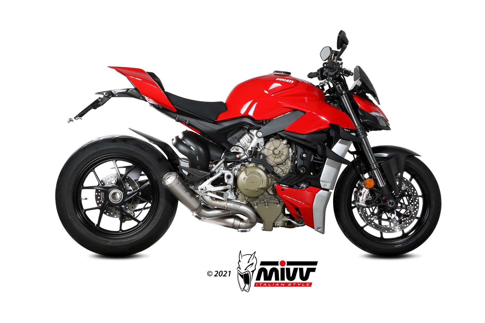 MIVV 2 Slip-on, X-M1 Titan, Standard Exhaust For Ducati Streetfighter ...