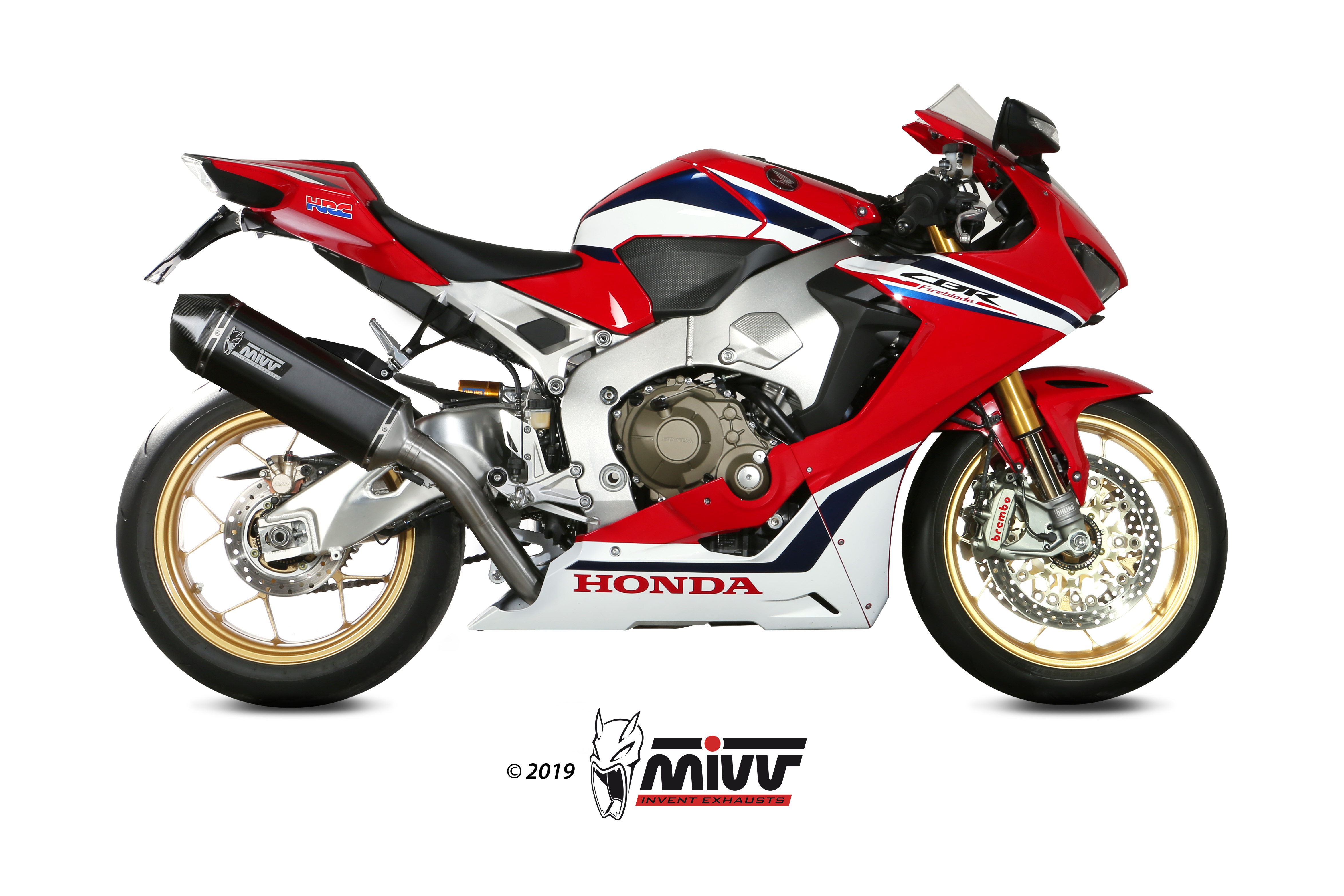 MIVV Slip-on, Speed Edge Black, Standard Exhaust For Honda CBR1000RR ...