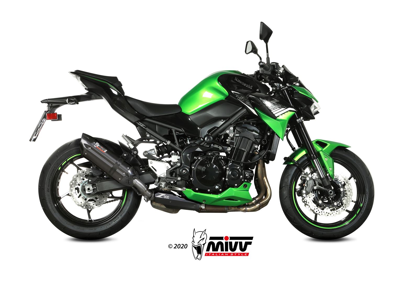 MIVV Slip-on, Suono Black, Standard Exhaust For Kawasaki Z900 2020-2022