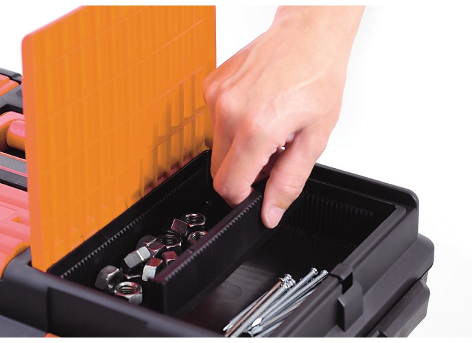 BETA Organizer Tool Case with 12 removable tote-trays, transparent